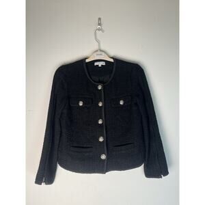 rtr $595 Derek Lam Collective Tweed Black Jacket Sz 42 /6 marled preppy blazer